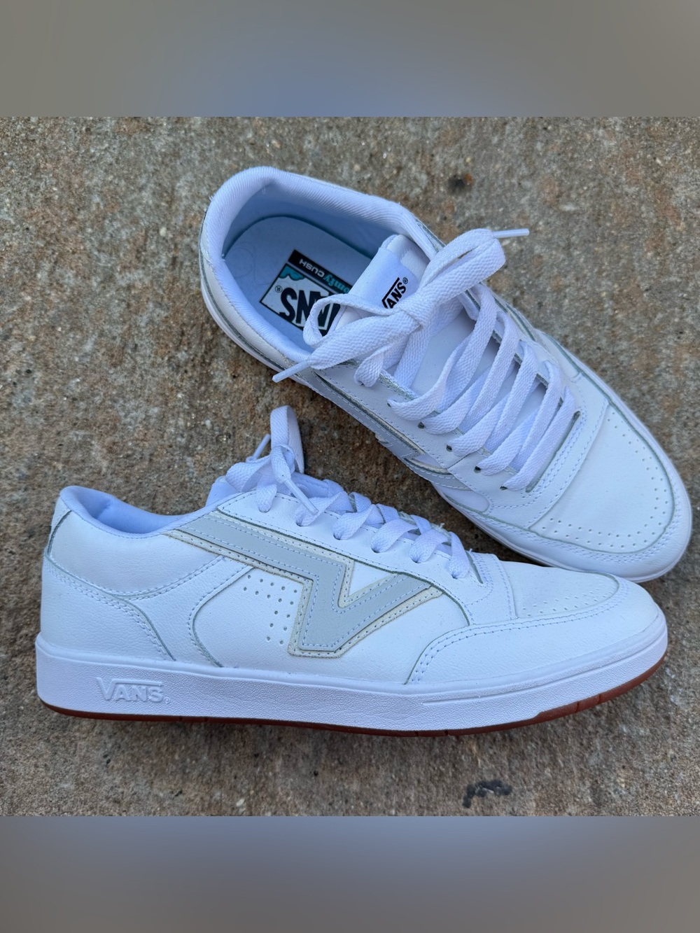 NEW Vans Lowland CC Vintage White Adult Unisex Mens 9 Women 10.5 Lace Up Sneaker